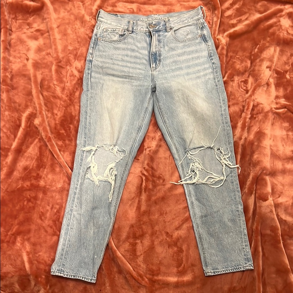American Eagle Distressed Light Blue Women's Jeans